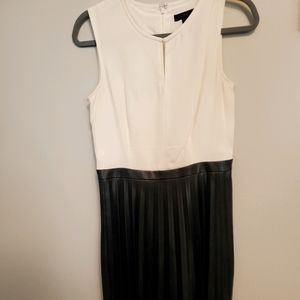 Jcrew pleated faux leather skirt dress